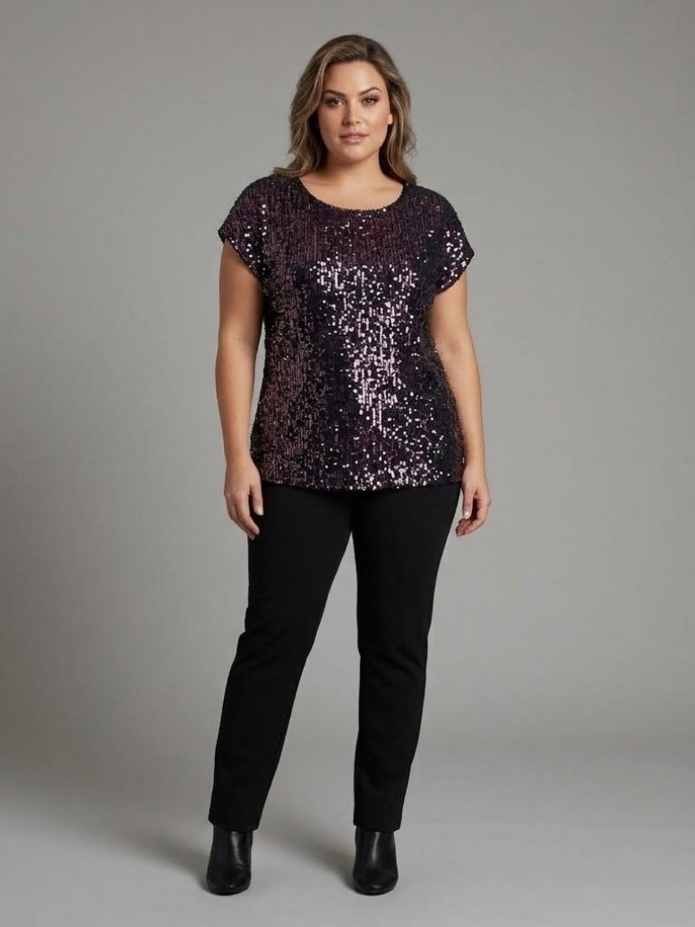 Cable & Gauge Multi-Colored Sequin Top